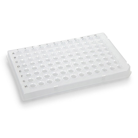 Globe Scientific 0.1mL 96-Well PCR Plate, Half Skirt, Clear, 10PK PCR-HS-01